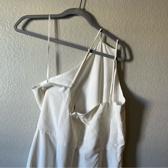 Wayf White One Shoulder Column Dress - Picture 5 of 8